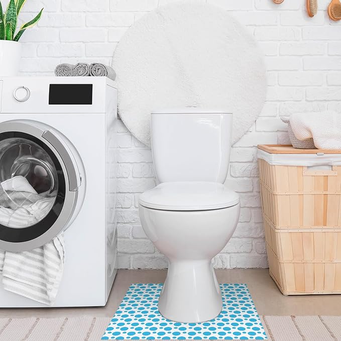 Drydiet 100 Pcs Disposable Toilet Mats Absorbent Toilet Floor Protector from Urine U Shaped Bathroom Floor Pads Protector Commode Mats for Urine for Home Bathroom 23.6 x 23.6inch