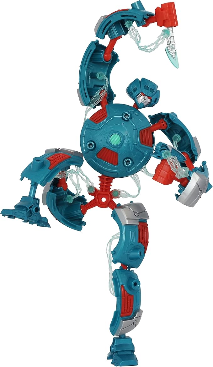 Giga Bots - HYROBOT | Energy Core Transforms Into 13 Inch Action Figure | Leader of GIGABOTS | Unique Toy Combat Attachments and Skills | Includes 33 Buildable Pieces
