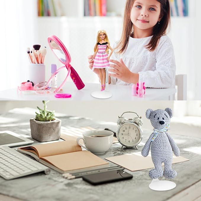 10 Pcs Doll Stand Action Figure Stands Doll Display with Expandable Waist Wire for 8" to 12" Dolls and Action Figure Dolls Accessories 2 Styles