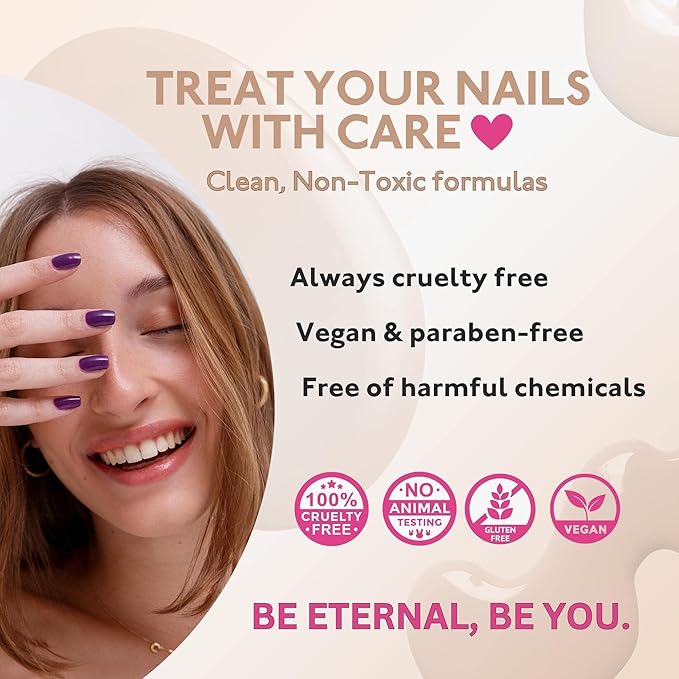 Eternal Glitter Nail Polish Set for Women (PINKY PROMISE) - Light Pink Nail Polish Set for Girls | Quick Dry & Long Lasting Nail Polish Kit for Home DIY Mani Pedi | Made in USA, 13.5mL (Set of 4)