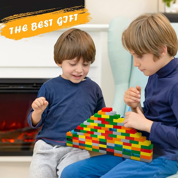 Building Bricks 320 Pieces, Dark Gray Bricks Bulk Kit, Basic Parts Accessories, Classic Creative Building Blocks Set, Compatible