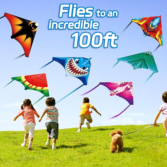 YongnKids 6 Pack/ 20 Pack Mini Kite for Boys Girls Age 3-5 4-8, Finger Launcher Kites Easy to Fly Ejection Flying Toys Kite for Kids Teens Ages Beach Park Backyard Outdoor Sports