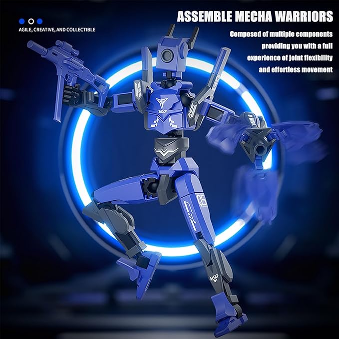 T13 Action Figures, Assembly Completed Action Figure, 5.2 Inch Robo 13 3D Printed Action Figure - The Ultimate Hero for Action-Packed Playtime (White)