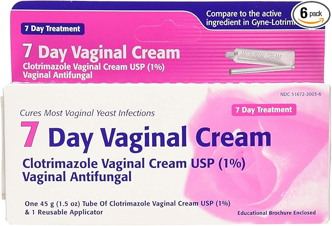 Taro Clotrimazole 7 Vaginal Cream 45 g (Pack of 6)