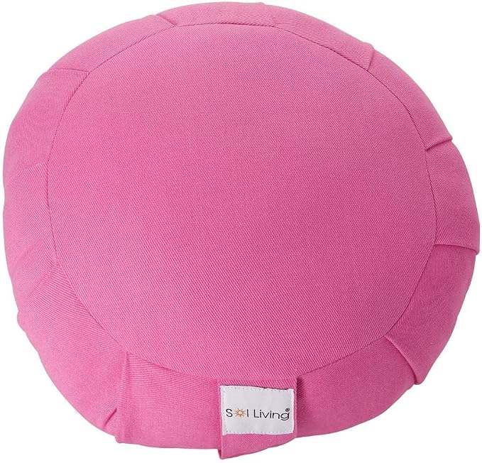 Meditation Cushion Sol Living Yoga Floor Pillow 100% Cotton Floor Cushion Removable Cover Firm Comfort Yoga Floor Cushion Seating for Adults Machine Washable Zafu Meditation Pillow Pouf Bolster Pillow