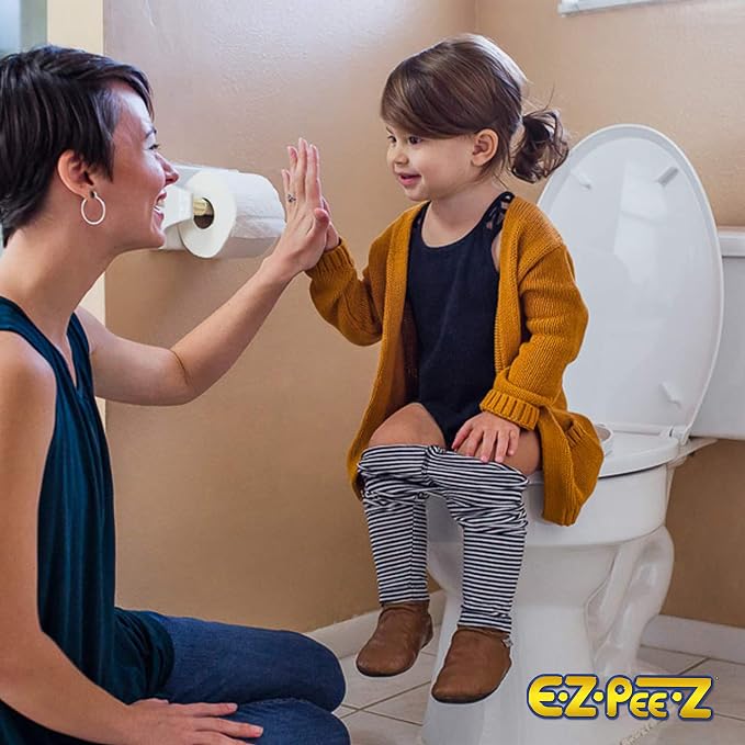 AS SEEN ON SHARK TANK - E-Z-PEE-Z New Design Child Potty Training Toilet Seat/Regular Adult-Size Elongated Toilet Seat Converts To A Child-Size Seat With A Simple Flip Of The Lid