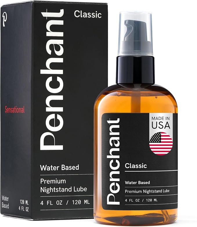 Penchant Classic Water-Based Personal Lubricant for Women and Men – Smooth Clean-Rinsing Personal Lube for Everyday Use - Unscented, Condom Compatible Lube for Sex - Made in USA (12 fl oz)