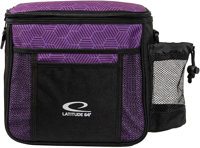 Latitude 64 Slim HEX Shoulder Bag | Lightweight Disc Golf Bag with Putter Pocket | Durable HEX Pattern Nylon Material | Compact Storage for Casual Rounds & Practice | Holds Up to 8 Discs