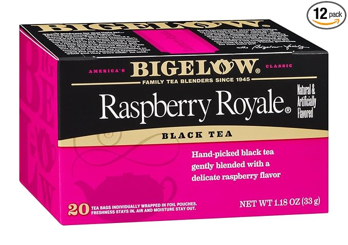 Bigelow Tea Raspberry Royale 20 Bags (Pack of 12)