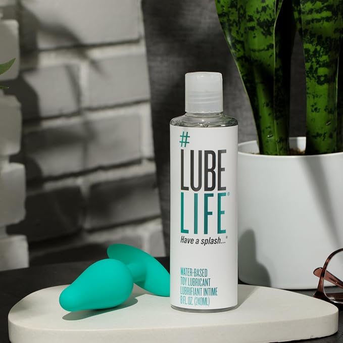 LUBELIFE Water Based Lube – Toy-Safe Personal Lubricant for Men, Women & Couples, Travel Size, Non-Staining, Easy Clean-Up, 8 Fl Oz