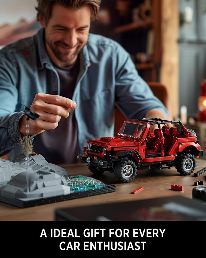 Nifeliz Wrange Pick-up car Model Building Set, Unique Off-Road Car Building Toy for Adults, Display Model Set for Adult Gift Giving (1,993 PCS, NF10281)