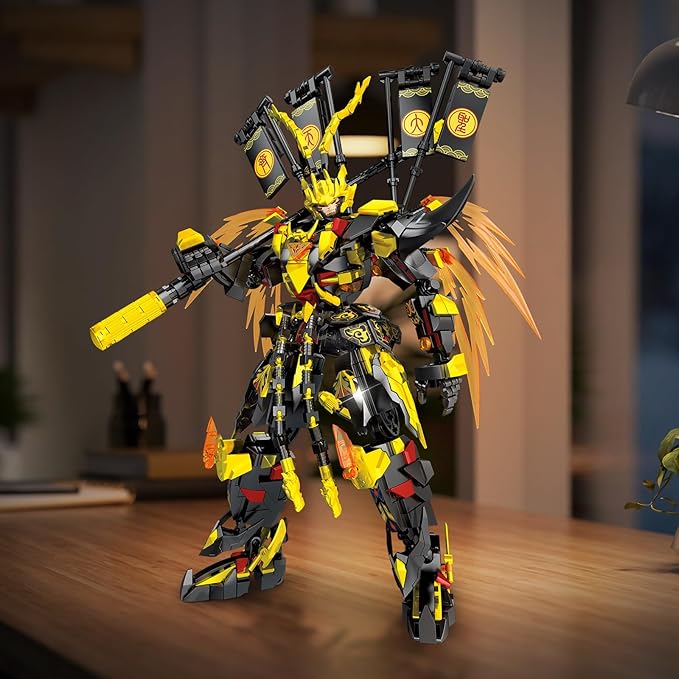 Mech Monkey Building Blocks with Glow in The Dark Effect, Compatible with Lego, Chinese Classical Mythology Design, Home & Office Deco, Nice Gift for Adults, Boys and Girls 14+ (1128pcs)