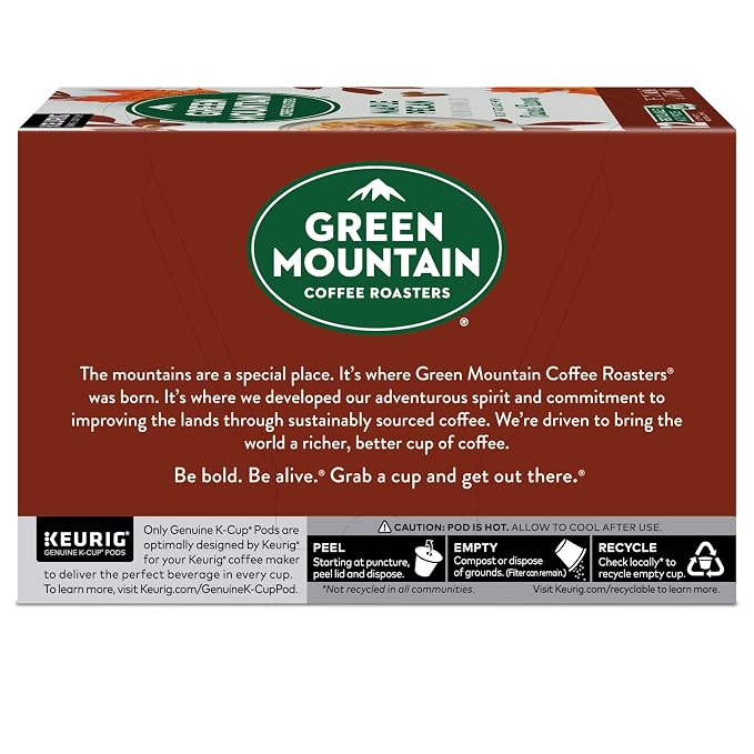 Green Mountain Coffee Roasters Maple Pecan, Single-Serve Keurig K-Cup Pods, Flavored Light Roast Coffee, 72 Count