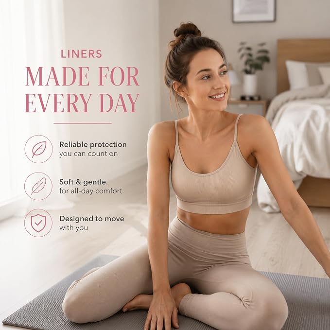 100 Count - Free Care Panty Liners for Women, with Carefree All Day Protection, Unscented, Unwrapped, Soft Breathable Daily Protection for Freshness and Comfort