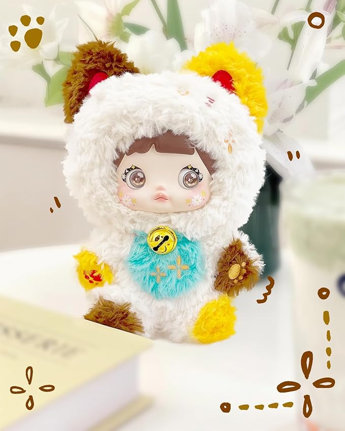 Nommi Blind Box, 1 PC Nommi Loveliness Never Ends Doll for Collectors, Kawaii Vinyl Plush Doll with 3 Expressive Eye Changes, Collectible Figures for Holiday Birthday Gifts(1 of 7 Possible Styles)