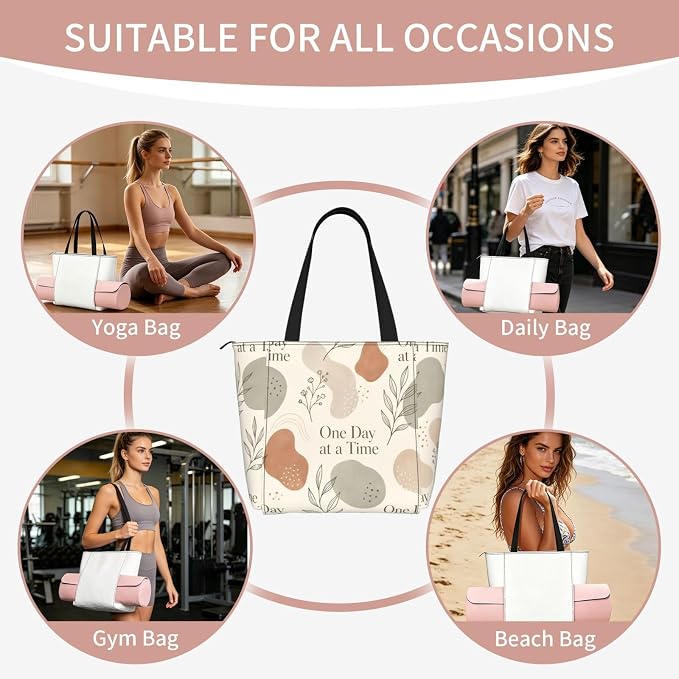 Christian Cross Jesus God Yoga Mat Bag for Women with Mats Bags Carrier Carryall Canvas Tote with Zipper Pocket, Polyester Gym Bag for Yoga Pilates Beach Travel Fitness Workout Gifts for Yoga Lovers