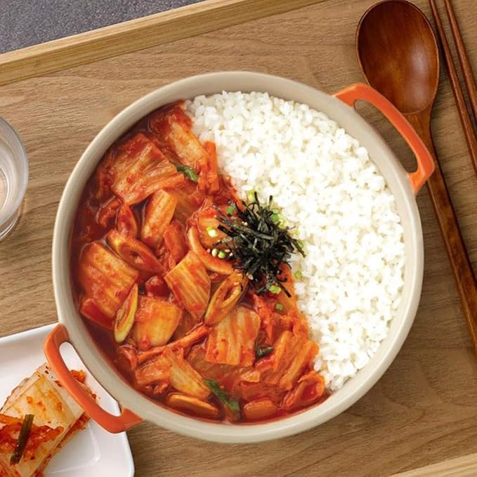 Cupbahn Korean Pre-Cooked Meal with White Rice - 25 Taste by Hetbahn 컵반 햇반 (Fried Kimchi, 4 Bowls)