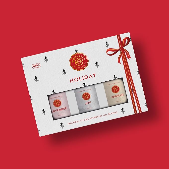 Holiday Essential Oil Set | Seasonal Essential Oils & Blends | Aromatherapy for Winter & Christmas | Perfect for Diffusers, Relaxation, and Holiday Gifts (3 Pack, Holiday White)