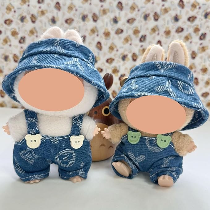 Doll Clothes,Hat and Overalls Set for 17cm Accessories Suit,for Luxury Accessories Stylish Exquisite Unique Designer Clothing