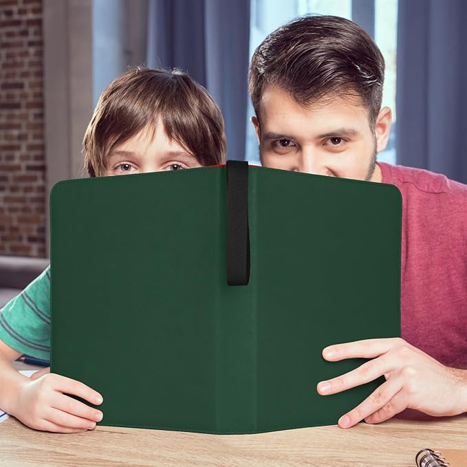 GERMUN Trading Card Binder, 720 Pockets Card Binder, 9-Poccket Sided Pocket Sports Card Binder, Premium Card Binders Compatible with MTG, TCG, Baseball Cards(Dark Green)