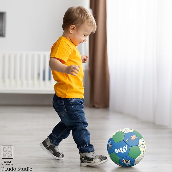 Soccer Ball 7 Inch for Kids 3+ Years Old, Ships Deflated, Bluey Jr