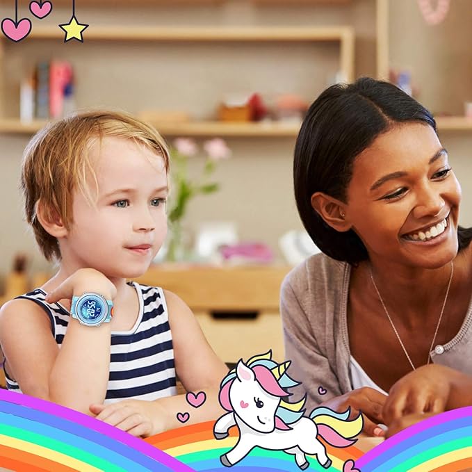 3D Cartoon Waterproof Watches for Girls with Alarm - Best Toys Gifts for Girls Age 3-12