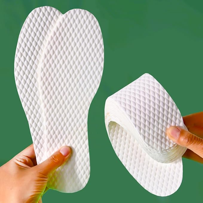 20 Pairs Disposable Insoles - Breathable Shoe Liners for Men and Women, Ultra-Thin Replaceable Inserts, Perfect for Hiking, Running, and Daily Wear (11 Men)