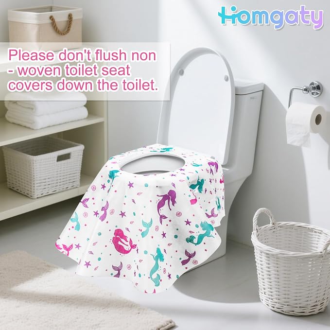 Disposable Toilet Seat Covers 20 Pack - Extra Large Waterproof Potty Covers for Public Restroom & Potty Training, Travel Must Haves & Airplane Essentials, Non-Slip