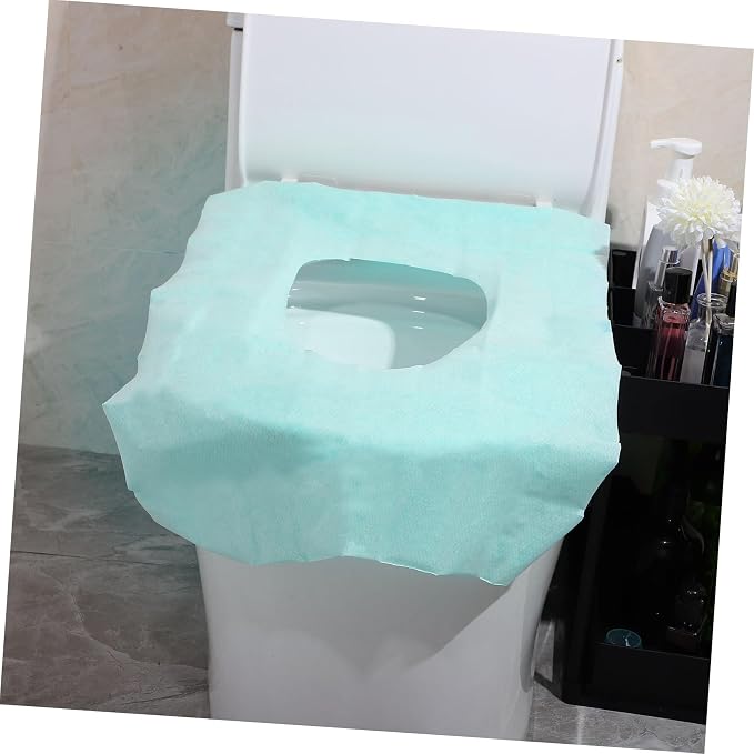 FAVOMOTO 10pcs Disposable Toilet Seat for Travel and Full Coverage Portable Toilet Training Mats for Hotels and Outdoor Use Convenient Storage and Easy Carrying