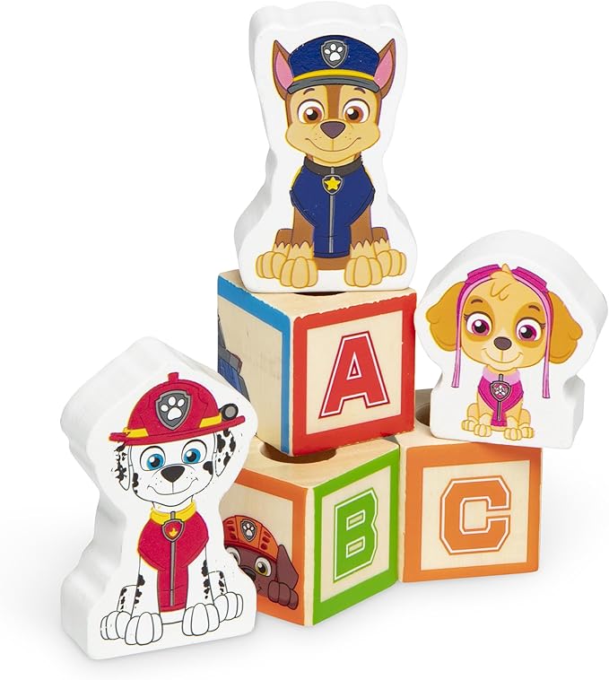 Melissa & Doug PAW Patrol Wooden ABC Block Truck (33 Pieces)
