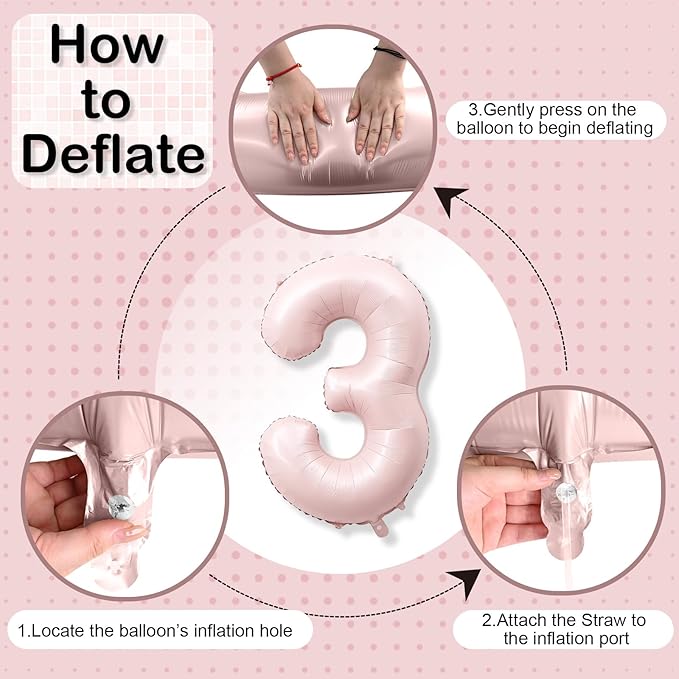 13th Birthday Balloons for Girls, 40'' Foil Self Inflating Dusty Light Baby Pink Number 13 Balloon, Blush Pastel Pink Large Helium 13 Balloon Number for Birthday Party Decor Anniversary Decorations