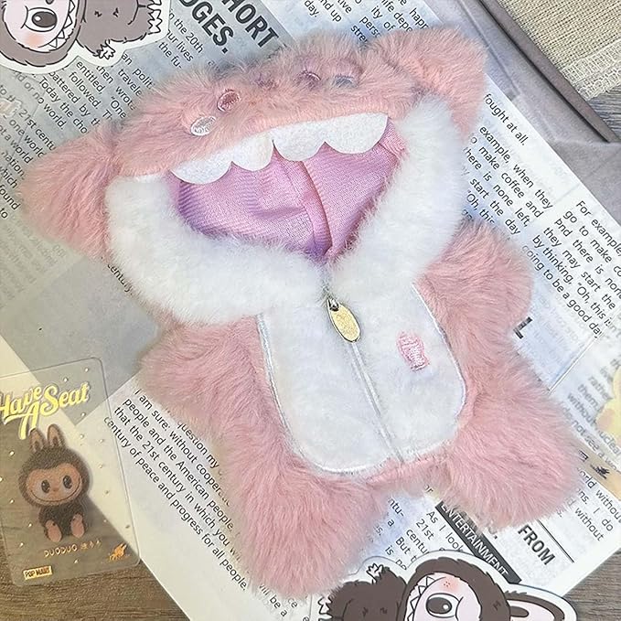 17cm Doll Clothes Accessories Outfits Cute Clothes Stylish Set (NO Doll) Pink Shark-One-Piece Suit