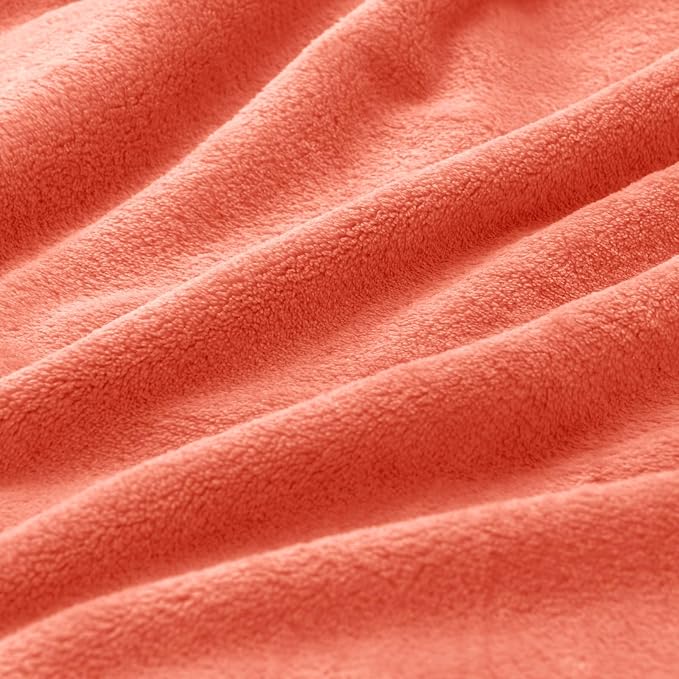BEDELITE Fleece Blanket Soft Plush Throw for Couch Coral Red 50"x60" | Ultra Soft Fleece, Plush Microfiber, Lightweight Warmth, All Season Comfort, Fade Resistant, Machine Washable, Couch Sofa Bed