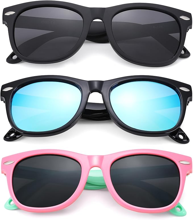 Polarized Baby Sunglasses with Strap - Unbreakable Flexible Infant Sunglasses for Toddlers Age 0-24 Months