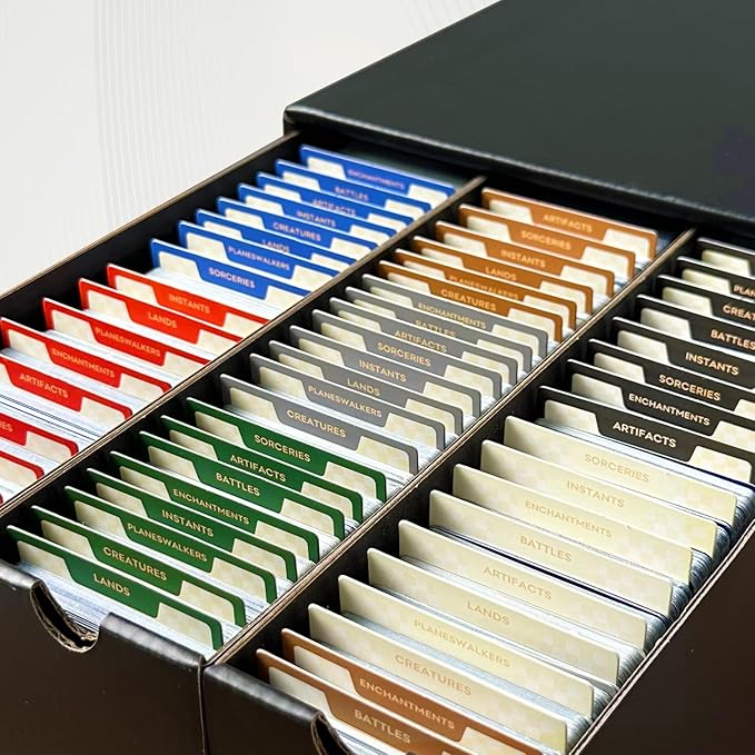 MTG Card Dividers for Storage Boxes, MTG Deck Box Dividers, Trading Card dividers, 2 Packs