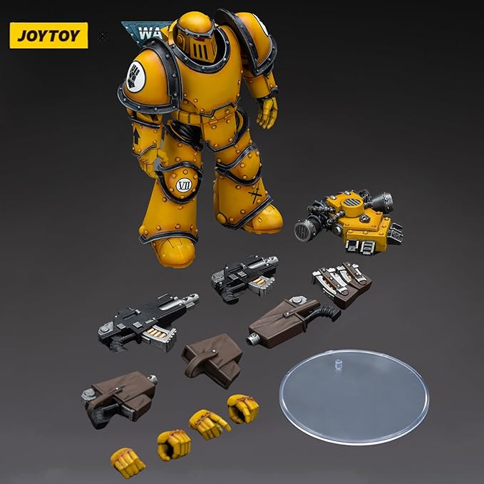 JOYTOY Warhammer 40,000 1/18 Action Figure Imperial Fists Legion MkIII Tactical Squad Legionary with Bolter Collection Model Christmas Birthday Gifts