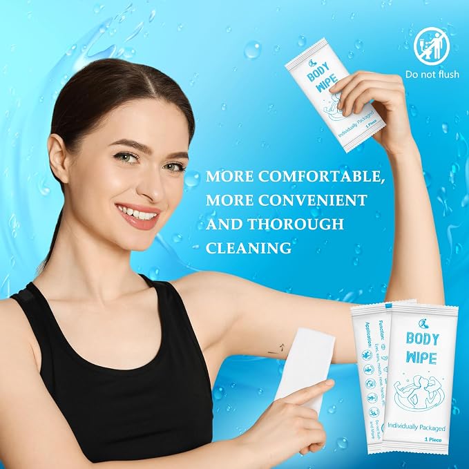Timgle 200 Pcs Acidified Travel Deodorant Wipes for Women & Men Variety Pack Mini Hypoallergenic Face and Body Wipes Disposable Individually Wrapped Cleansing for Travel Gym