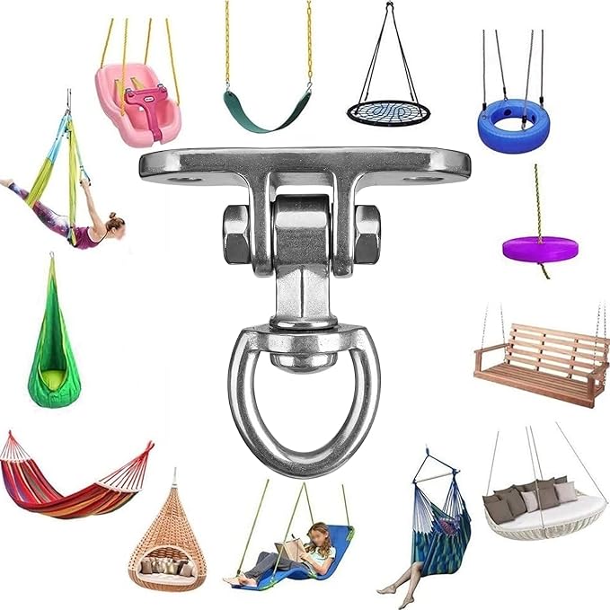 Heavy Duty Swing Hanger 360°+180°Rotation 1500LB Capacity for Sandbag Yoga Swing Hammock Chair