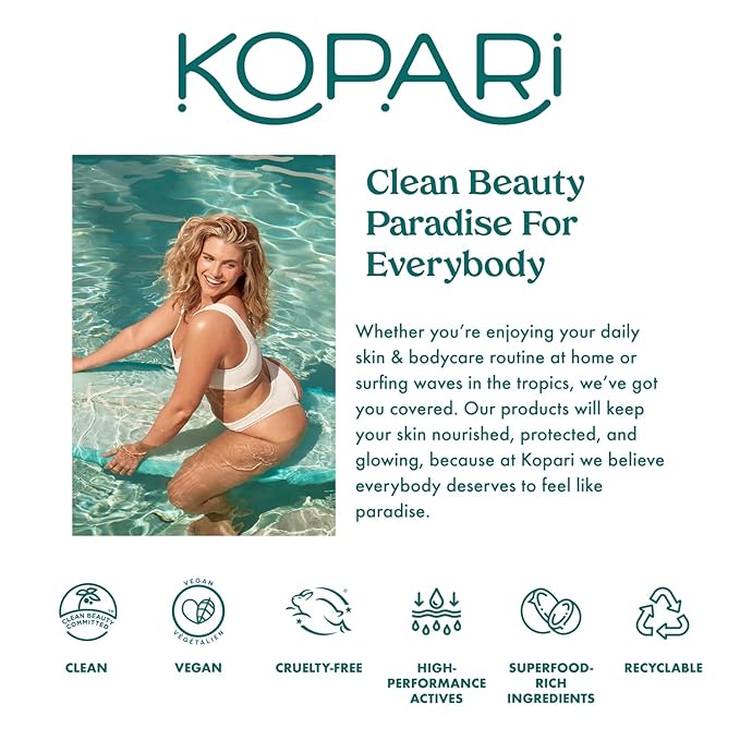 Kopari Golden Aura Body Oil with 24k Gold & Hyaluronic Acid - Hydrating Formula for Glowing Skin 3.3 oz