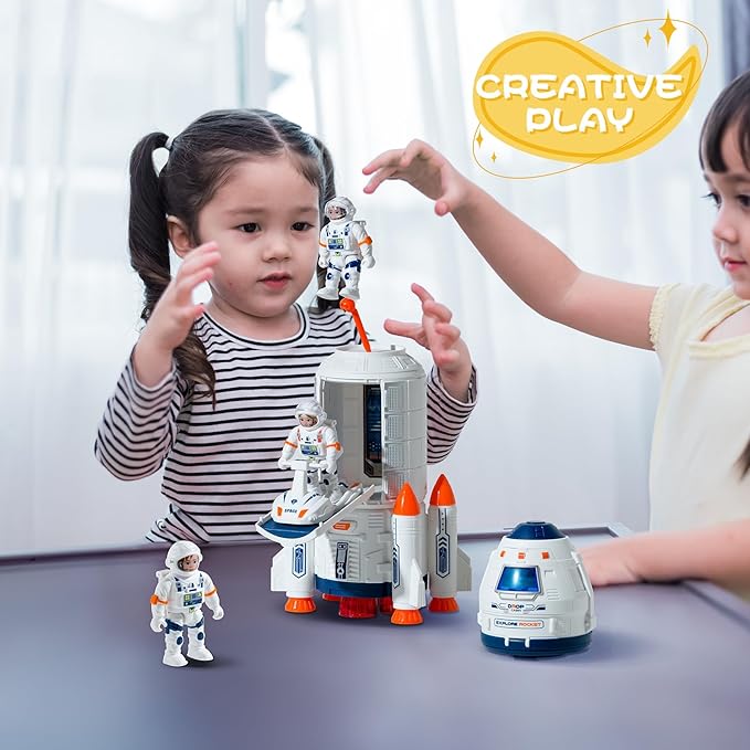 Concentration, Focus Rocket Toys, Rocket Ship ToyEducational, Concentration, Learning, Rocket FunSpace Gifts Toy, for Space Exploration, Knowledge - Toys 3-8
