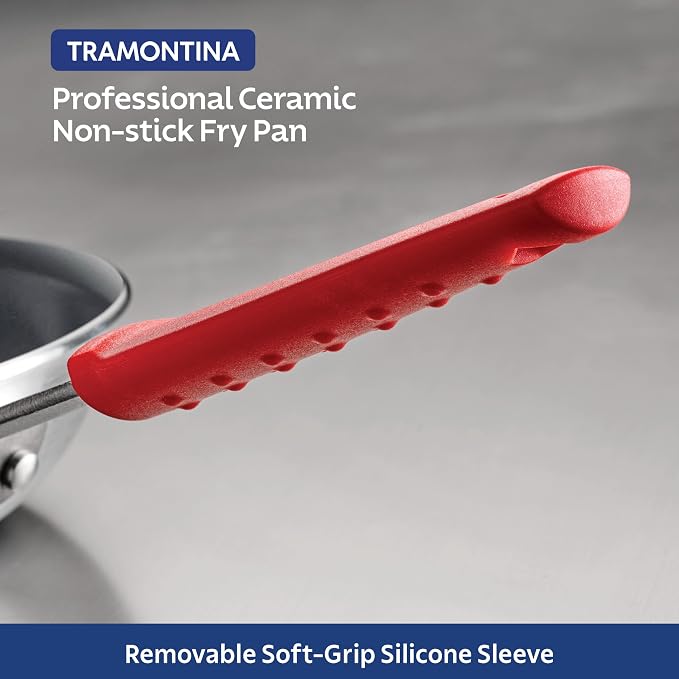 Tramontina Professional 14-Inch Ceramic Non Stick Extra Large Frying Pan, Heavy-Gauge Aluminum Skillet with Ceramic Nonstick Coating, Dishwasher and Oven Safe, Gray