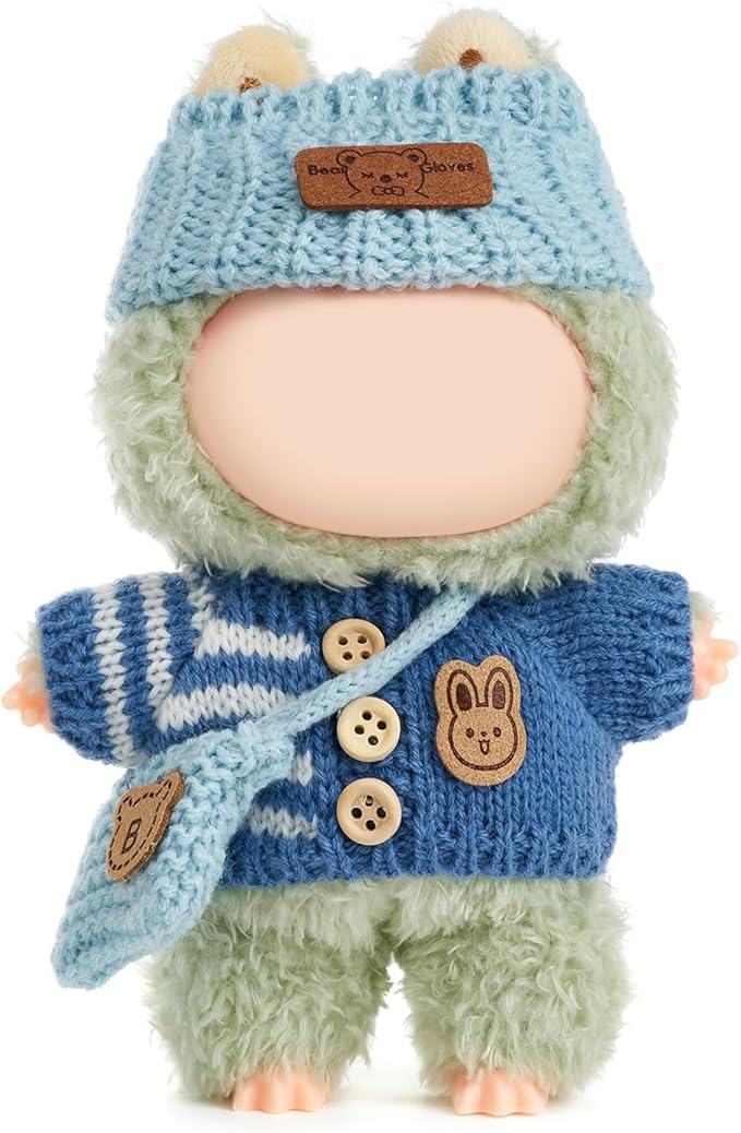 3 Piece Clothes Set for 17cm Doll Outfit with Clothes,Hat,Mini Bag Accessories (NO Doll),Style3
