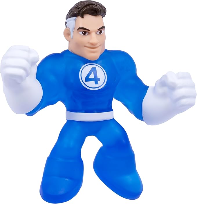 Heroes of Goo Jit Zu Marvel Studios The Fantastic 4 First Steps, Mister Fantastic Stretchy, Goo Filled 4.5" / 11.4 CM Action Figure, with Unique Gel Fillings 3 to Collect