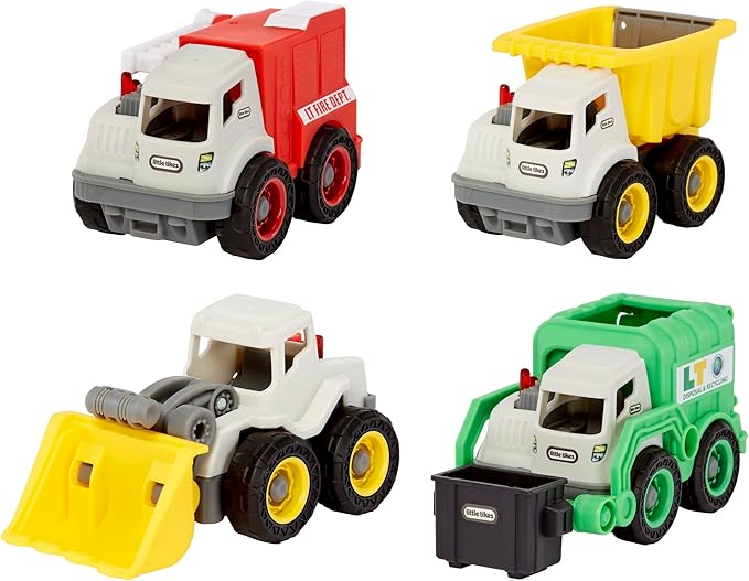 Little Tikes Dirt Diggers Mini Dump Truck Indoor Outdoor Multicolor Toy Car and Toy Vehicles for On The Go Play for Kids 2+ (Pack of 2)