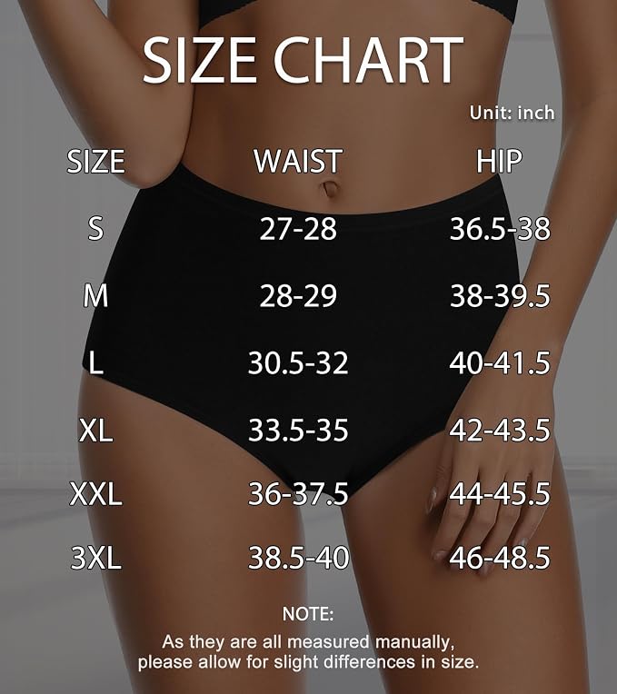 JojoQueen Period Underwear for Women Menstrual Panties Cotton Postpartum Easy Clean Teens Brief