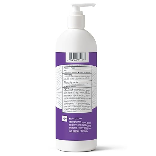 Medline Remedy Clinical Skin Cream,Vanilla Scent (16 fl oz),Moisturizing Face and Body Cream for All Ages,Paraben & Sulfate Free,Quick Absorbent Formula,Hypoallergenic Skin Moisturizer,(Pack of 4)
