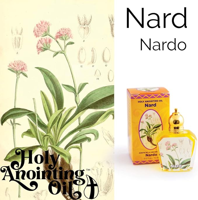 Nard Holy Land Anointing Oil from Israel, 1/2 oz Roller Bottle from Jerusalem, Locally Sourced Essences, Gift for Pastors, Priests, Rabbi, & Clergy, Aceite Ungido de Nardo