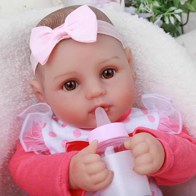 WOOROY Baby Dolls, 18-Inch Adorably Realistic Soft Body Baby Doll, Real Life Dolls with Accessory-Rich Set,Gifts for Aged 3+, Pretend Play, Cuddling, and Collection
