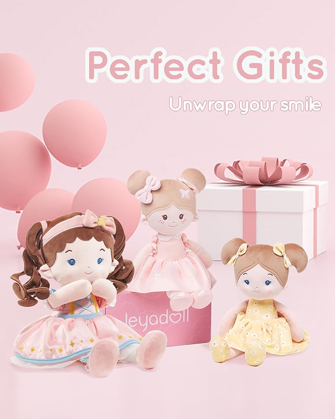 Soft Baby Doll Toys (16''), My First Baby Rag Doll for 1 Year-Old Girl Birthday Gift, Christmas Plush Toys Gift for Toddler Kids Infants-Princess Twinkle