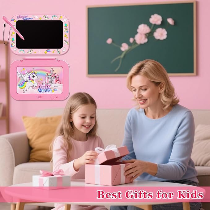 2 Pack LCD Writing Tablet for Kids,10Inch Colorful Reusable Electronic Toddler Doodle Board Drawing Tablet Pads,Educational Learning Toys Gifts for 3 4 5 6 7 8 Year Old Girls (Pink&Purple-10IN)